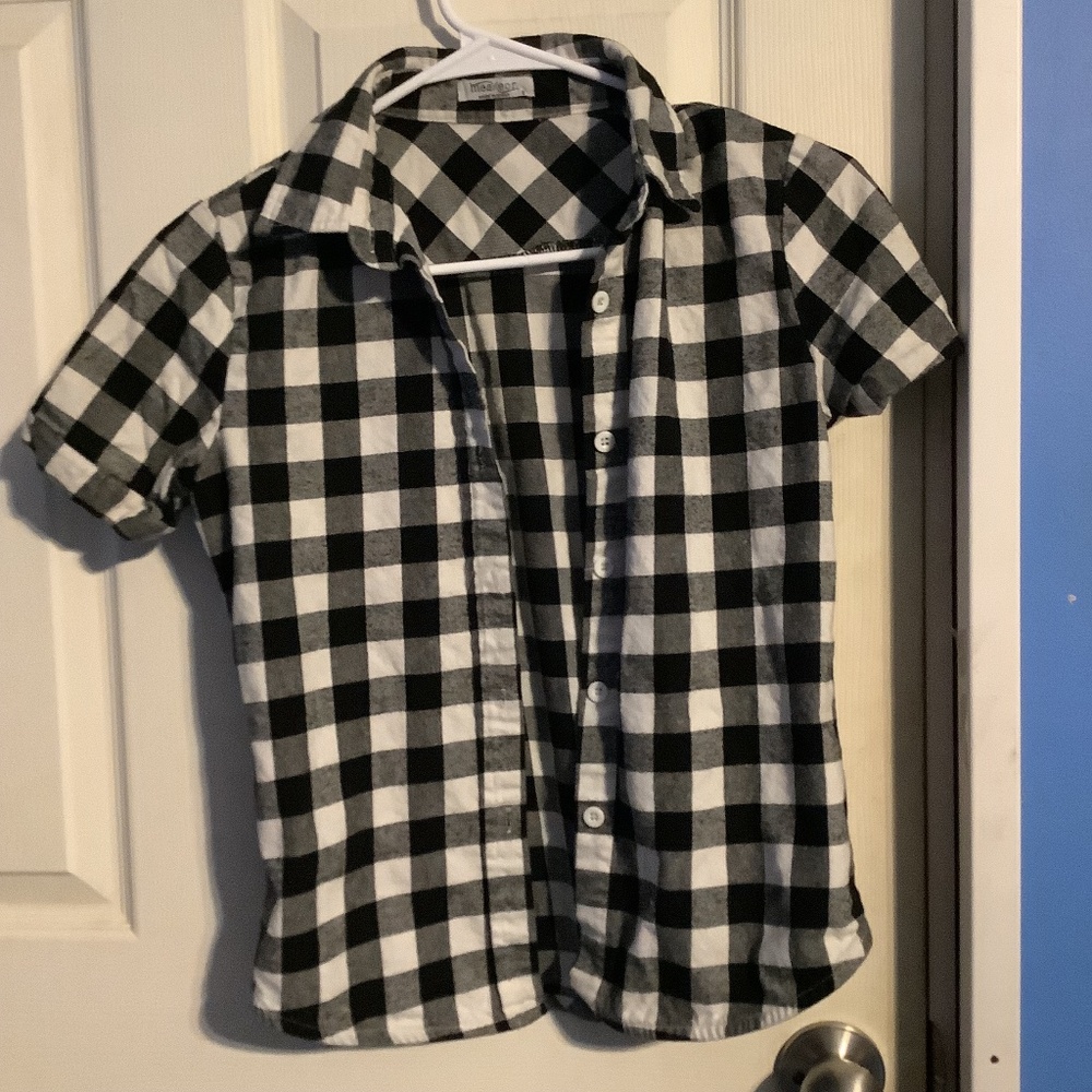 Women’s meaneor Black & white checked  blouse/shirt/top Size S